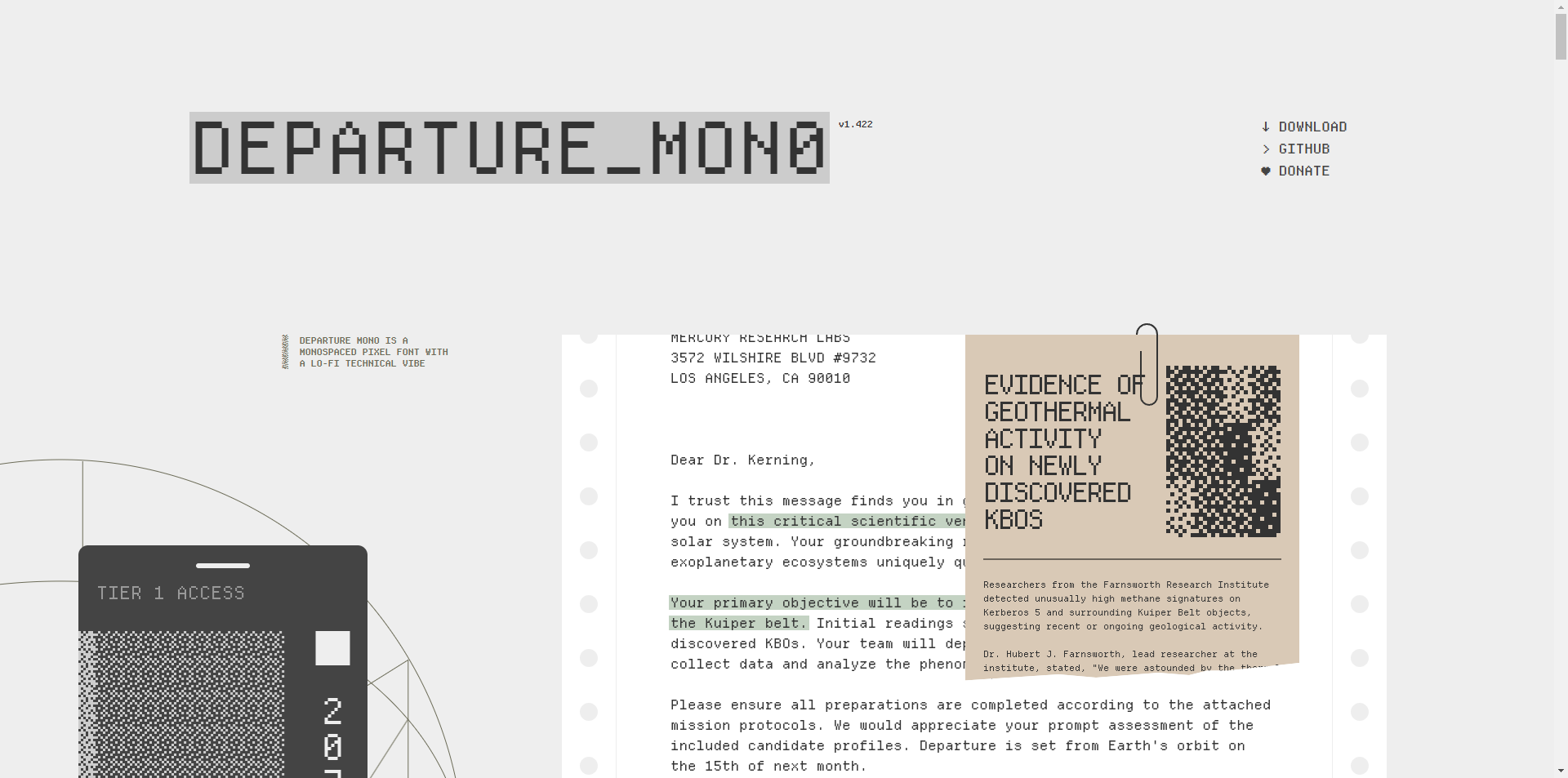 Discover Stylish and Functional Monospaced Fonts at Departure Mono